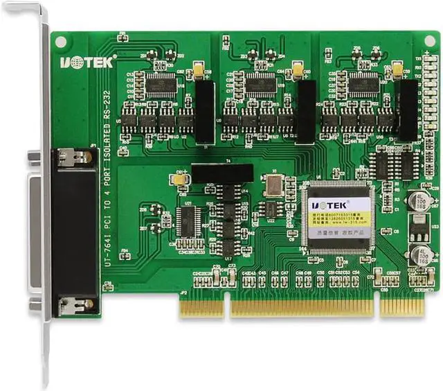 Alt view image 4 of 7 - UOTEK Industrial PCI to 4-Port RS232 High-Speed Serial Card with Optical Isolation RS232 Serial Expansion Card DB9 Connector Adapter UT-764I