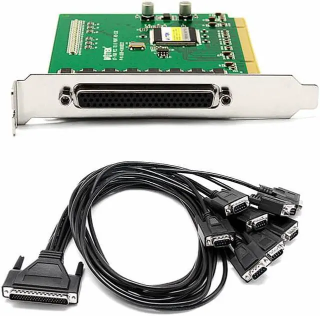 Alt view image 5 of 7 - UOTEK Industrial PCI to RS-232 Serial Card RS232 8 Ports High Speed DR62 Converter DB9 Connector RTS/CTS XON/XOFF Control UT-768