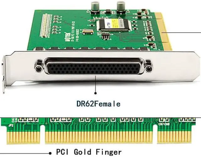 Alt view image 3 of 7 - UOTEK Industrial PCI to RS-232 Serial Card RS232 8 Ports High Speed DR62 Converter DB9 Connector RTS/CTS XON/XOFF Control UT-768
