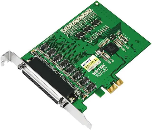 Alt view image 2 of 7 - UOTEK Industrial PCI-E to 8-port RS-232 Serial Card PCIE to RS232 High Speed DR62 Converter Com DB9 Connector 4U UT-788 Support 256byte FIFO Driver and Built-in Hardware and Software