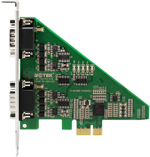 Alt view image 2 of 7 - UOTEK PCI-E to 2 Ports RS485 RS422 Serial Port Adapter High-Speed Serial Expansion Port ESD Protection Industrial UT-792