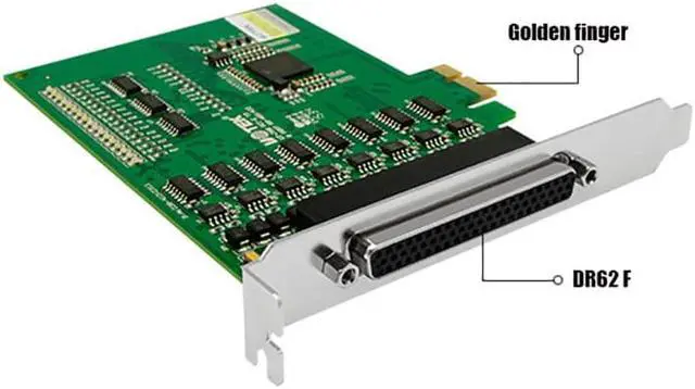 Alt view image 3 of 7 - UOTEK Industrial PCI-E to 8 Port RS-485 RS-422 High Speed Serial Card PCIE to RS485 RS422 8-Port Converter ESD Anti-lightning 4U DR62 Connector UT-798