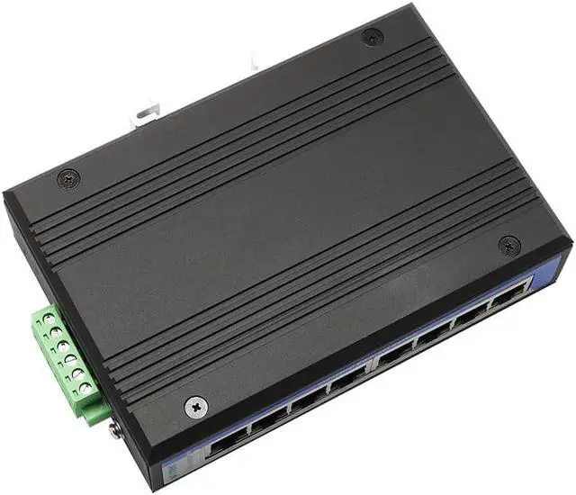 Alt view image 5 of 7 - Industrial Grade UOTEK 10/100/1000M 8 Ports RJ45 Network Unmanaged Ethernet Switch DIN-Rail 12/24/48VDC Support Reverse Polarity Protection UT-6408G