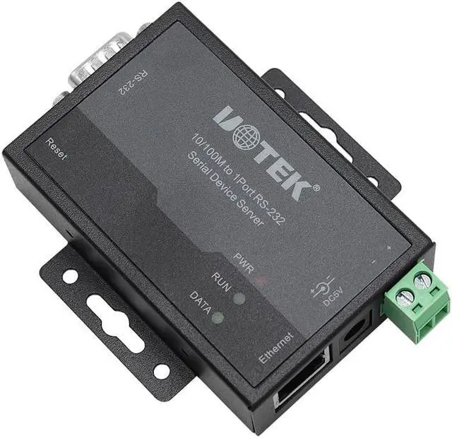 Alt view image 2 of 5 - UOTEK 10/100M TCP/IP to RS-232 Converter TCP IP to RS232 RJ45 Serial Device Adapter UT-6011C