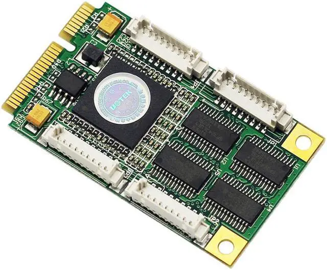 Alt view image 2 of 7 - UOTEK Industrial Mini PCI-E to RS-232 Serial Card PCIE to RS232 4 Port High Speed Converter DB9 ESD Anti-lightning  RTS/CTS XON/XOFF UT-7784B Support Win2000/XP/Vista/Win7/NT4.0/CE 4.2/5.0/6.0/Vxworks