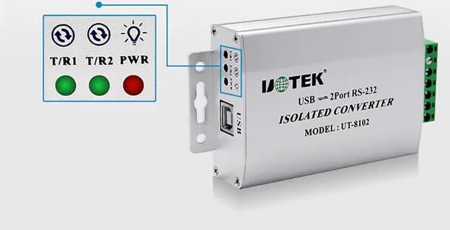 Alt view image 4 of 7 - UOTEK USB to RS232 Converter Adapter USB2.0 Conversion Connector with Isolation UT-8102 Support Win8/Win10/XP/Vista/7/8/8.1/10/CE/Mac/Linux