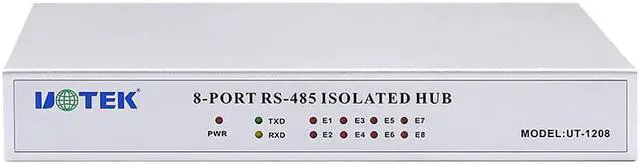 Main image of UOTEK Industrial Grade RS-232 RS-485 to 8 Ports RS485 Hub RS485 to RS232 RS 485 Asynchronous Half-duplex with Optoelectronic Isolation UT-1208
