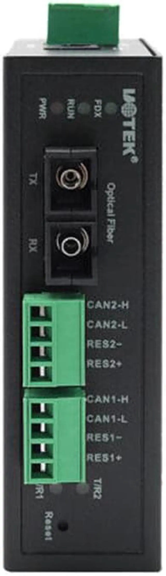 Alt view image 2 of 6 - UOTEK 100M Fiber to Canbus Converter CAN BUS Modbus Adapter Can Gateway 2 Ports Can Interface Converter