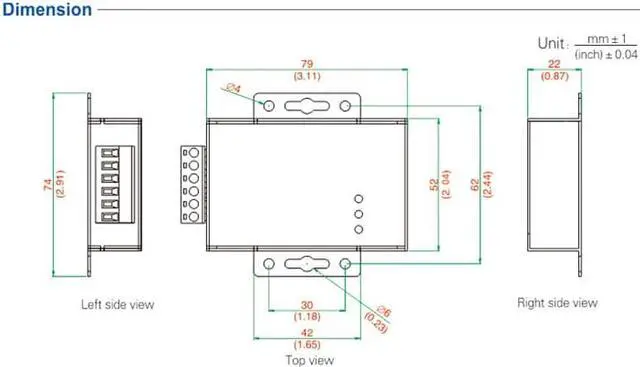 Alt view image 6 of 7 - UOTEK Industrial Grade RS-485 RS 485 Repeater RS485 with Optical Isolation 600W Lightning Surge ±15KV ESD Protection UT-2209