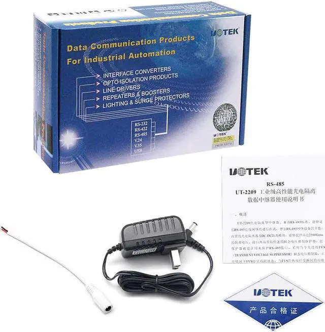 Alt view image 5 of 7 - UOTEK Industrial Grade RS-485 RS 485 Repeater RS485 with Optical Isolation 600W Lightning Surge ±15KV ESD Protection UT-2209