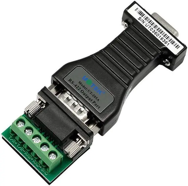 Alt view image 4 of 7 - UOTEK Industrial RS-232 to RS-422 Converter RS232 to RS422 Adapter DB9 Female Male Connector with Terminal Block UT-205A
