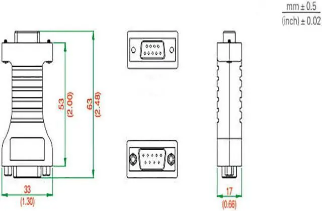 Alt view image 6 of 7 - UOTEK Industrial RS-232 to RS-422 Converter RS232 to RS422 Adapter DB9 Female Male Connector with Terminal Block UT-205A