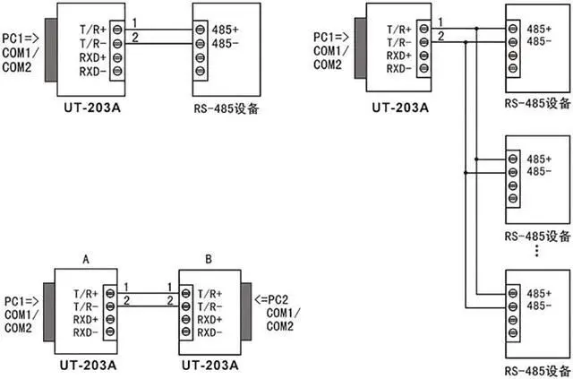 Alt view image 7 of 7 - UOTEK Mini Port-powered RS232 to RS485 RS422 Converter Adapter DB9 Connector Plug & Play UT-203A