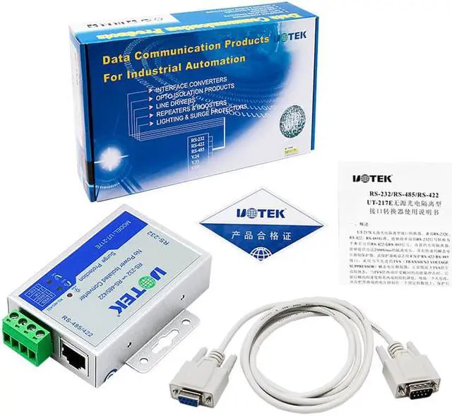 Alt view image 5 of 7 - UOTEK RS232 to RS485 422 Port-Powered Converter Serial Adapter with Optical Isolation RJ45 DB9 Connector UT-217E