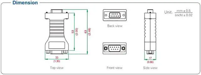 Alt view image 6 of 7 - UOTEK Mini Port-powered RS232 to RS485 RS422 Converter Adapter DB9 Connector Plug & Play UT-203A