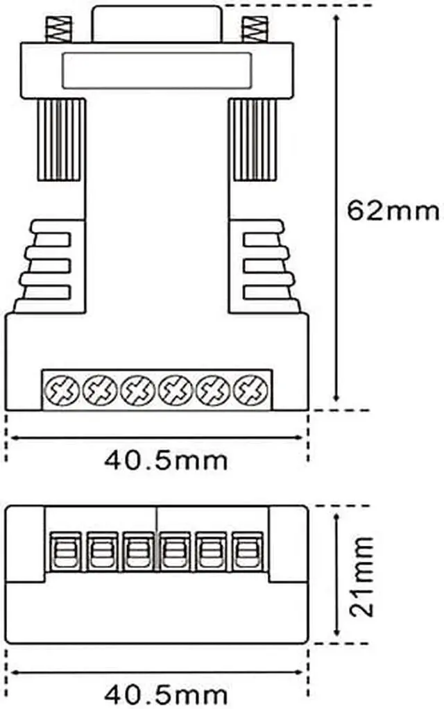 Alt view image 7 of 7 - UOTEK Industrial RS-232 to RS-485 RS-422 Converter RS232 to RS485 RS422 Adapter DB9 F Connector with Lightning Surge Protection