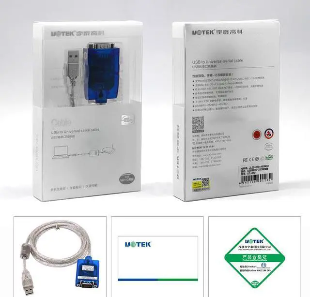 Alt view image 5 of 7 - UOTEK USB to RS232 Converter 1.5M USB2.0 Cable Serial Adapter USB-A DB9 Male Port  Asynchronous with ±15KV ESD Protection UT-880