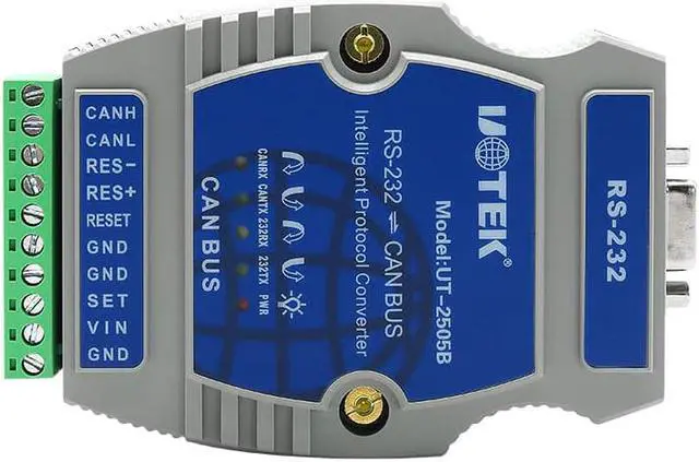 Alt view image 4 of 7 - UOTEK Industrial Grade RS-232 to CAN BUS Converter with Protocol Canbus to RS232 Adapter Connector UT-2505B
