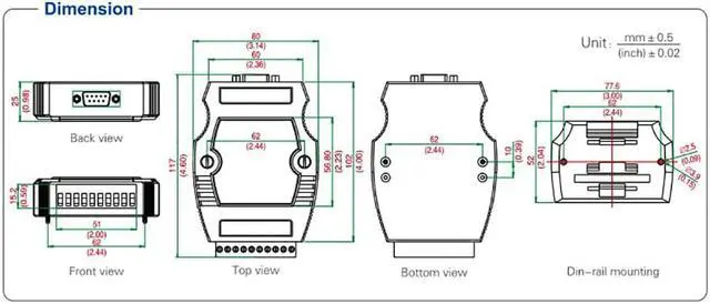 Alt view image 7 of 7 - UOTEK Industrial Grade RS-232 to CAN BUS Converter with Protocol Canbus to RS232 Adapter Connector UT-2505B