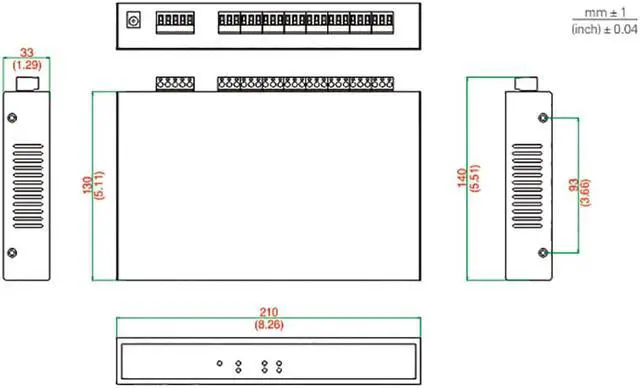 Alt view image 4 of 7 - UOTEK Industrial RS-485 RS-422 to RS485 RS422 Hub 4 Ports with Optoelectronic Isolation Half Duplex with Lightning Surge Protection  DC/DC Isolated Module UT-1304