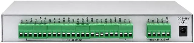 Alt view image 3 of 7 - UOTEK Industrial RS-485 RS-422 to RS485 RS422 Hub 4 Ports with Optoelectronic Isolation Half Duplex with Lightning Surge Protection  DC/DC Isolated Module UT-1304