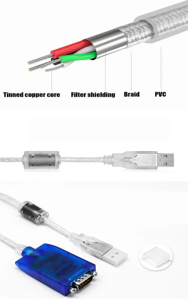 Alt view image 5 of 7 - UOTEK 4.9FT USB to RS485 RS422 Converter Adapter with FTDI Chip RS-485 RS-422 to USB Cable DB9 Connector Support USB2.0 Win10/8/7/XP/Vista/Mac System UT-890A