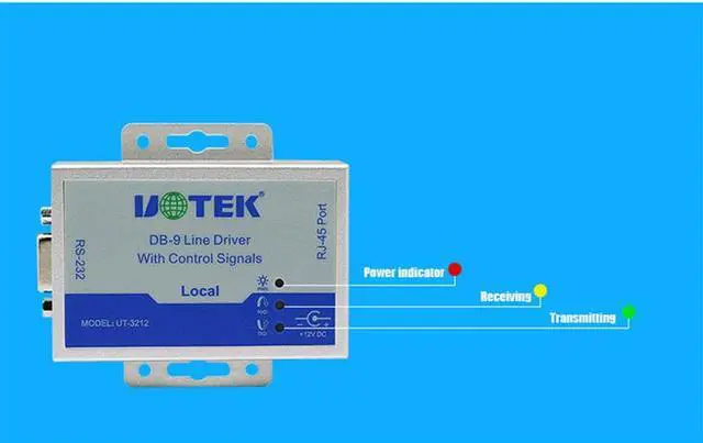 Alt view image 7 of 7 - 1 Pair UOTEK Industrial 5 Ports RS232 Extender Adapter Asynchronous Protocol Long Distance Serial Extension Driver Connector UT-3212