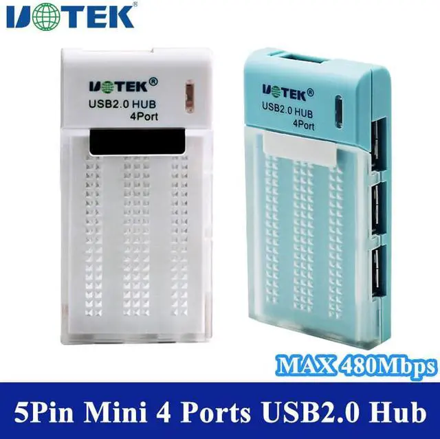 Main image of UOTEK 5Pin Mini 4 Ports USB2.0 Hub Mobile Phone Tablet Digital Charging Hub OTG High-speed Expansion Max480Mbps UT-803