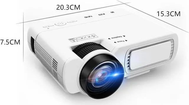 Alt view image 4 of 7 - UOTEK 4 inch Mini HD 720P WiFi Android LED Protable Wireless Projector for Home Theater