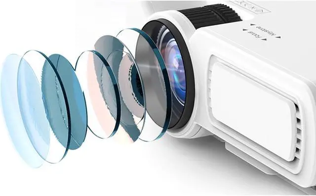 Alt view image 3 of 7 - UOTEK 4 inch Mini HD 720P WiFi Android LED Protable Wireless Projector for Home Theater