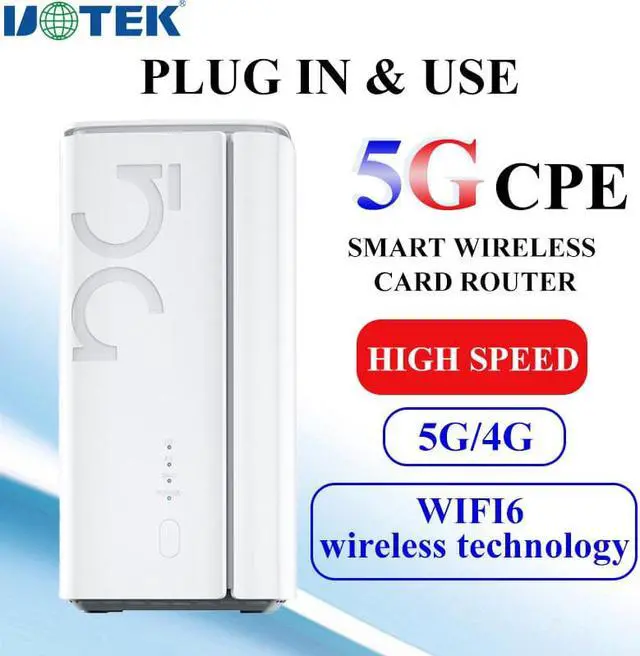 Alt view image 5 of 7 - UOTEK Portable 5G WiFi CPE Router 5G  WiFi 6 802.1ax LTE Wireless Router Dual Band WiFi Sim Card Modem NSA And SA Dual Mode High Speed Wide Coverage Signal Plug And play