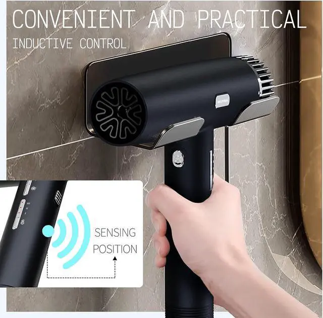 Alt view image 6 of 7 - UOTEK Hair Dryer Negative Lons High Speed Electric Blow Dryer with Diffuser 1800W Lightweight Low Noise Lonic Hairdrier Blow Dryer for Home,Travel,School 3 Temps 3 Speeds Black Hairdryer