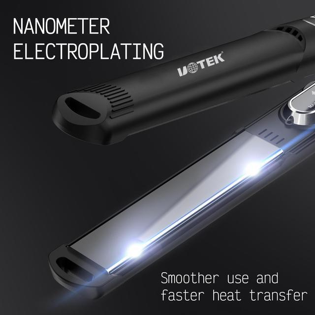 Alt view image 5 of 7 - UOTEK Hair Straightener 1Inch Small Flat Iron Ionic Salon Hair Flat Iron  with PTC Heating Plate for Short Hair Pencil Straightener