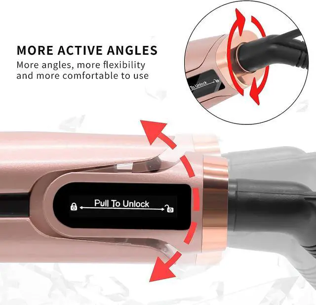 Alt view image 3 of 7 - UOTEK Hair Straightener 1/2 Inch Small Flat Iron Ionic Salon Hair Flat Iron 0.5" with PTC Heating Plate for Short Hair Pencil Straightener rose gold