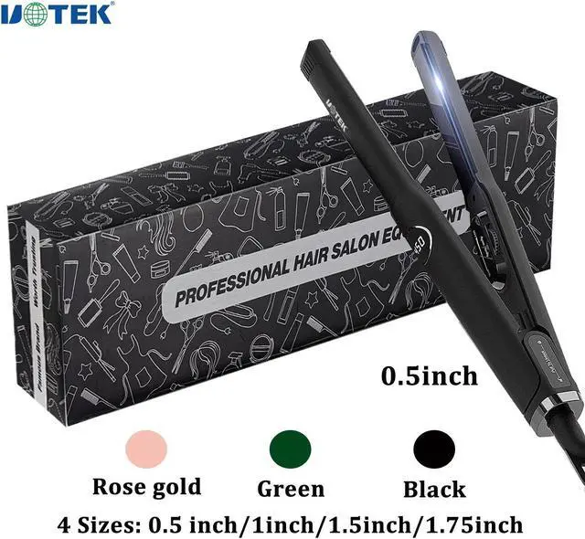Main image of UOTEK Hair Straightener 1/2 Inch Small Flat Iron Ionic Salon Hair Flat Iron 0.5" with PTC Heating Plate for Short Hair Pencil Straightener