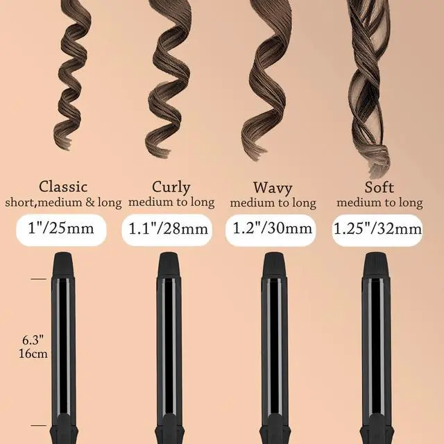 Alt view image 3 of 7 - UOTEK 1.25 inch Curling Iron with Clipped Ceramic Barrel for Long Hair Large Waves Hair Curler Making Professional Salon Hairstyle in Home & Travel Dual Voltage Curling Iron Black MF-2028-BK-32mm