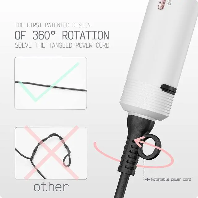 Alt view image 4 of 7 - UOTEK Blow Dryer Lightweight Portable Ionic Hair Dryer With Diffuser 110, 000 Rpm Brushless Motor For Fast Drying Professional Hair Dryers For Women Perfect For Travel White Hairdryer