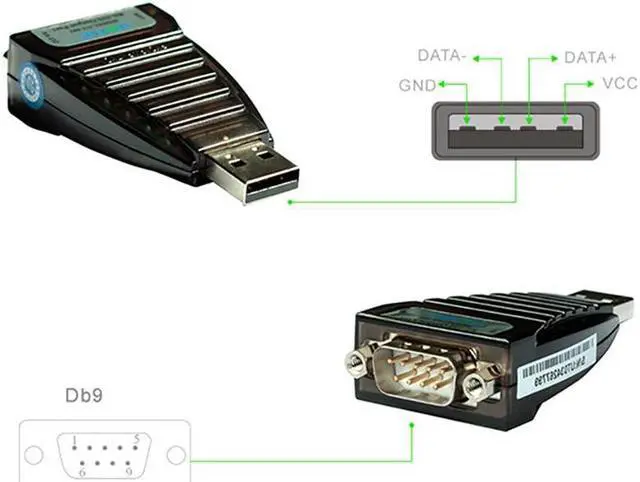 Alt view image 3 of 7 - UOTEK USB to RS-232 Converter RS232 to USb2.0 Conversion Adapter Serial COM DB9 Connector Asynchronous Full Duplex UT-882
