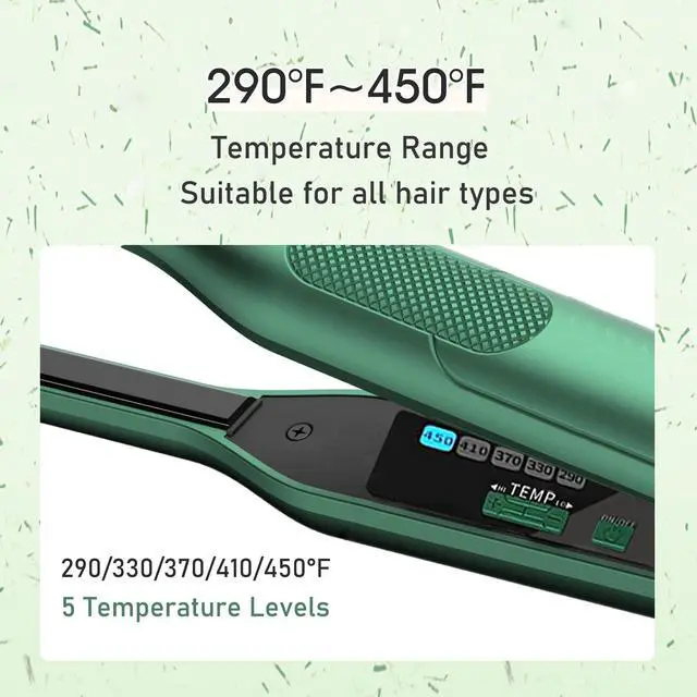 Alt view image 2 of 7 - UOTEK Hair Flat Iron 1/2 Inch 5 Temps Display Small Straightening Ceramic Ionic Salon Hair Straightener Flat Iron 0.5" for Short Hair