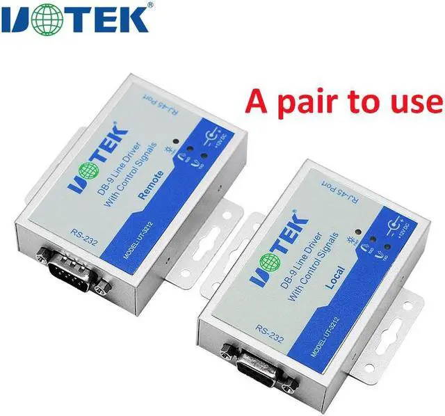 Main image of 1 Pair UOTEK Industrial 5 Ports RS232 Extender Adapter Asynchronous Protocol Long Distance Serial Extension Driver Connector UT-3212