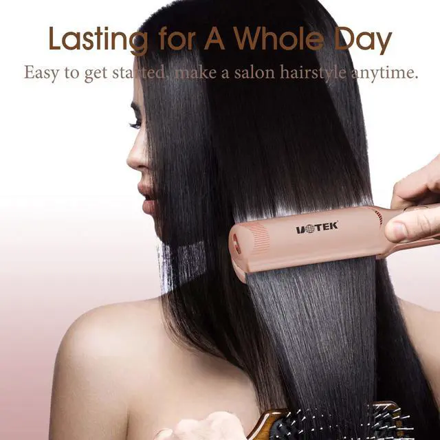 Alt view image 7 of 7 - UOTEK 1.75 Inch Hair Straightener Large Flat Iron Ionic Salon Hair Flat Iron  with PTC Heating Plate for Long Hair Pencil Straightener 2in1 Big Wave And Long Straight Hair 1 3/4 Hair Straigh Rose Gold