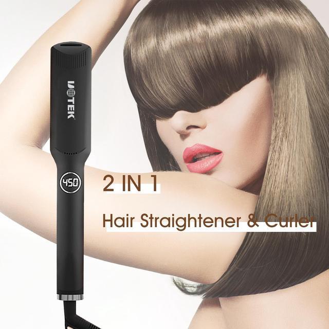 Alt view image 6 of 7 - UOTEK Hair Straightener 1.75 Inch Large Flat Iron Ionic Salon Hair Flat Iron  with PTC Heating Plate for Long Hair Pencil Straightener 2in1 Big Wave And Long Straight Hair 1 3/4 Hair Straightener Iron
