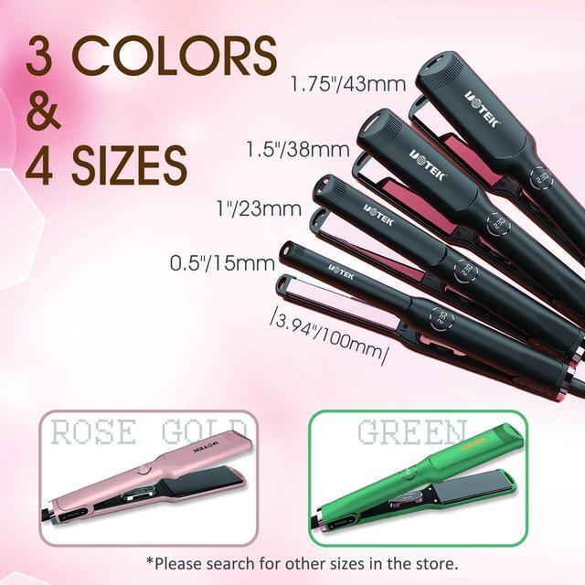 Alt view image 5 of 7 - UOTEK Hair Straightener 1.75 Inch Large Flat Iron Ionic Salon Hair Flat Iron  with PTC Heating Plate for Long Hair Pencil Straightener 2in1 Big Wave And Long Straight Hair 1 3/4 Hair Straightener Iron