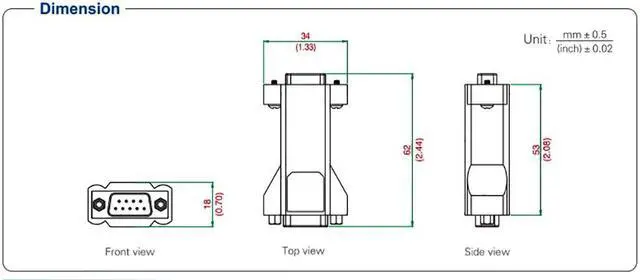 Alt view image 6 of 6 - UOTEK Industrial Grade RS232 to TTL Converter Output 5V COM DB9 Connector RS-232 Adapter Supports All Operating System UT-210