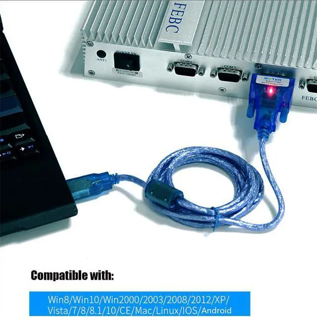 Alt view image 5 of 7 - UOTEK 4.92ft RS232 to USB Converter Cable USB-A RS-232 COM Port DB9 Serial Adapter Connector with Magnetic Ring UT-810N