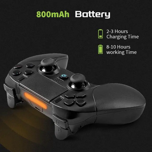 Alt view image 5 of 6 - ISHAKO Wireless Controller For PS4/PC Windows/PS3,New No-Slip Style,Black