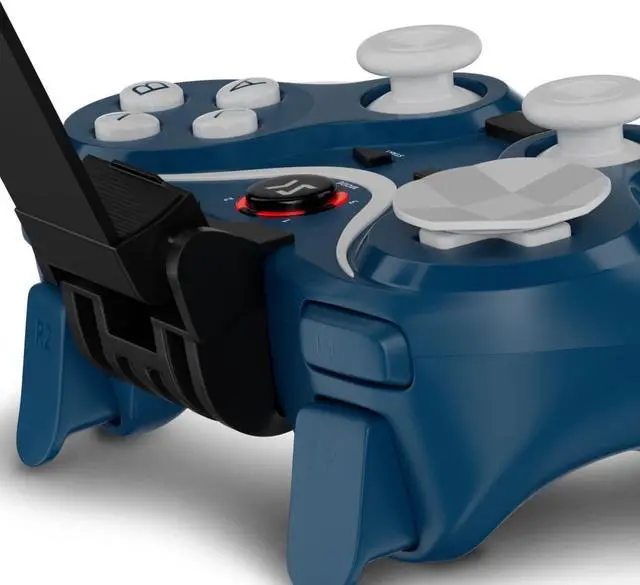 Alt view image 3 of 6 - ISHAKO Mobile Game Controller with Bracket, (Blue)