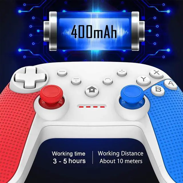 Alt view image 2 of 6 - ISHAKO Wireless Controller for  Switch/Lite/OLED Controller, Dual Vibration, Programmable, Turbo Function, 6-axis motion sensor.