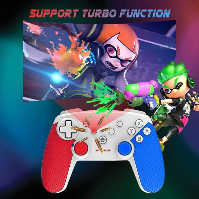 Alt view image 3 of 6 - ISHAKO Wireless Controller for  Switch/Lite/OLED Controller, Dual Vibration, Programmable, Turbo Function, 6-axis motion sensor.