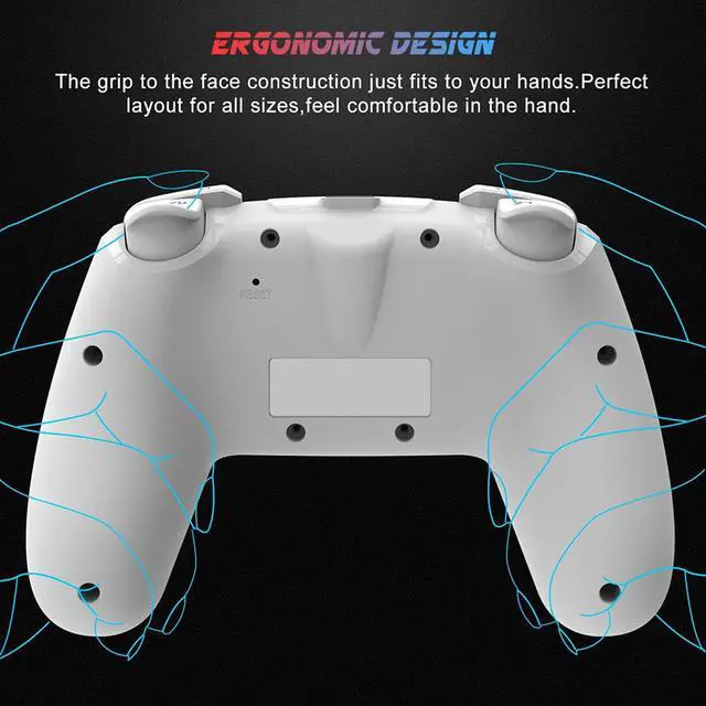 Alt view image 6 of 6 - ISHAKO Wireless Controller for  Switch/Lite/OLED Controller, Dual Vibration, Programmable, Turbo Function, 6-axis motion sensor.